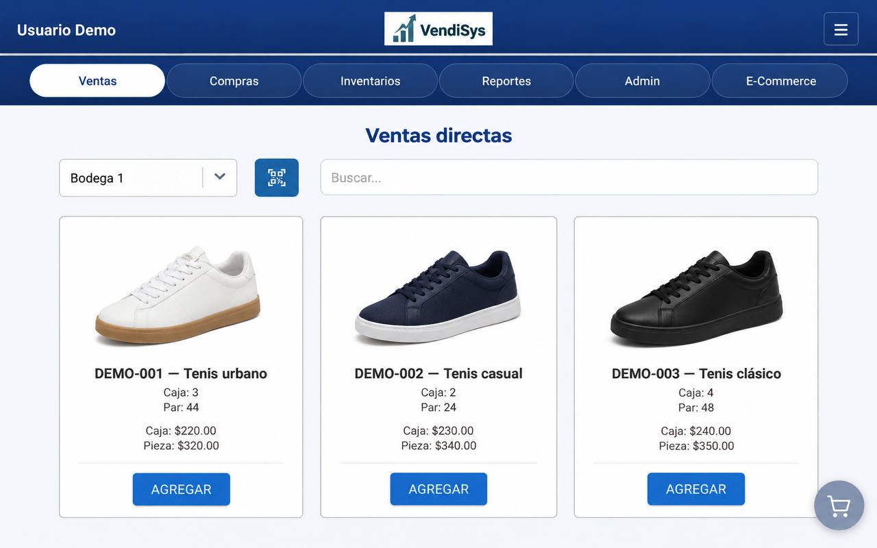 Pantalla real de ventas directas